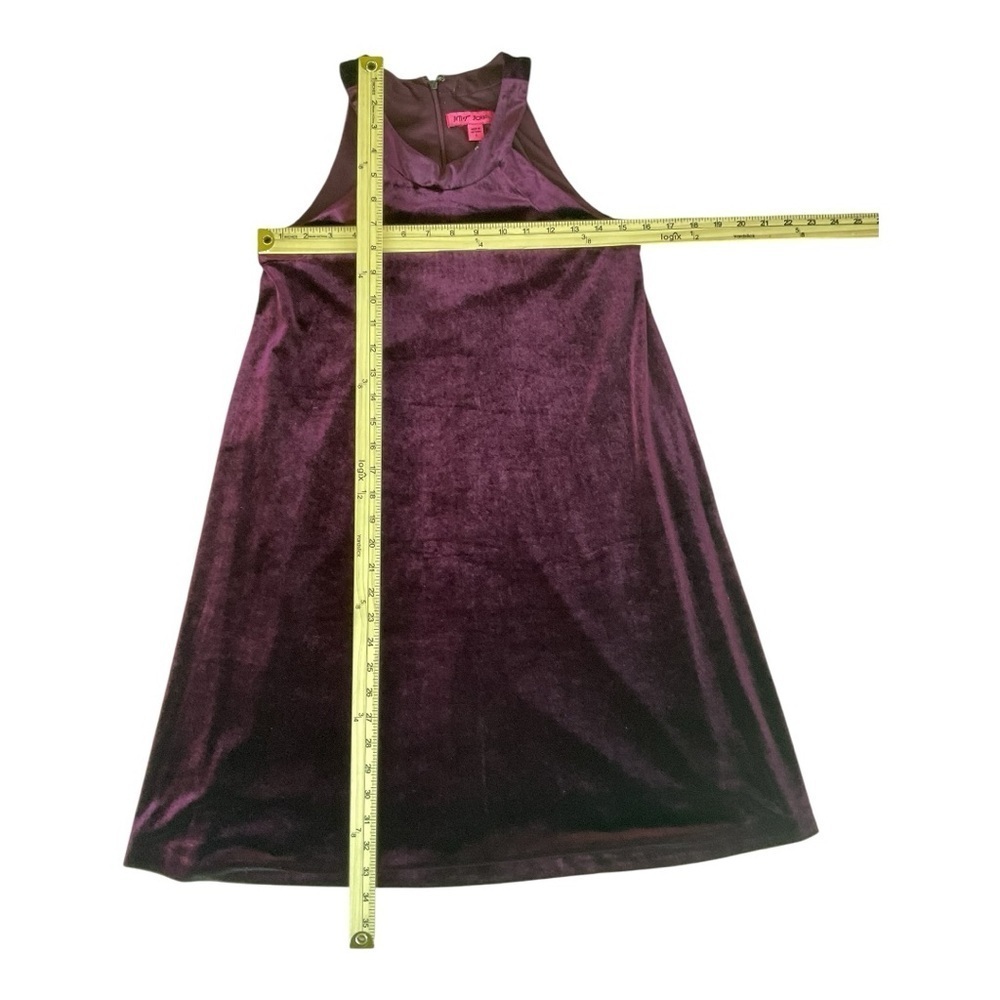 Betsey Johnson Velvet Halter Dress Women’s Size 2 Burgundy Cocktail Party - Picture 5 of 7